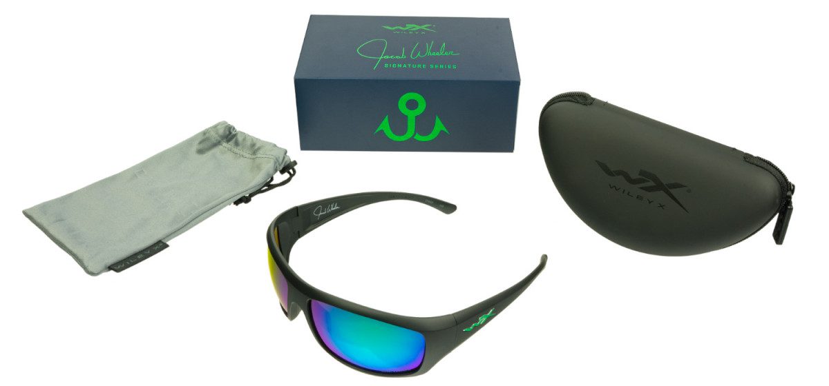 Wiley X (ACOME22) "Omega Jacob Wheeler Signature Edition" Captivate Polarized Green Mirror Impact Resistant Lenses, Matte Black Frames - Image 2
