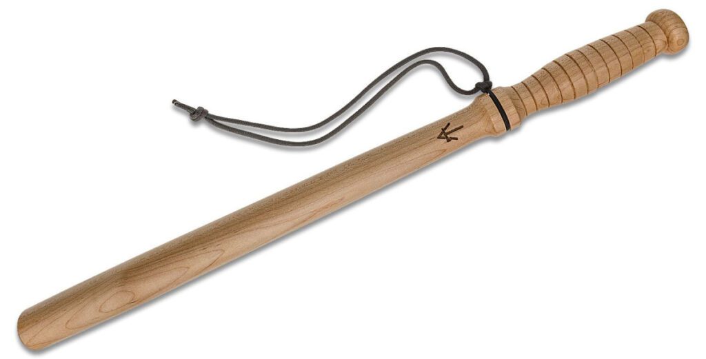 american-tomahawk-atc810768-mp-baton-22-0-clear-coated-hard-wood-maple-grooved-handle-with-paracord