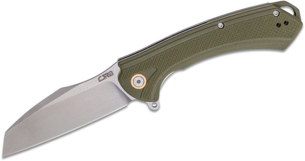 cjrb-j1909gnf-barranca-manual-folder-3-72-d2-stonewash-modified-wharncliffe-blade-green-g-10-handle-liner-lock