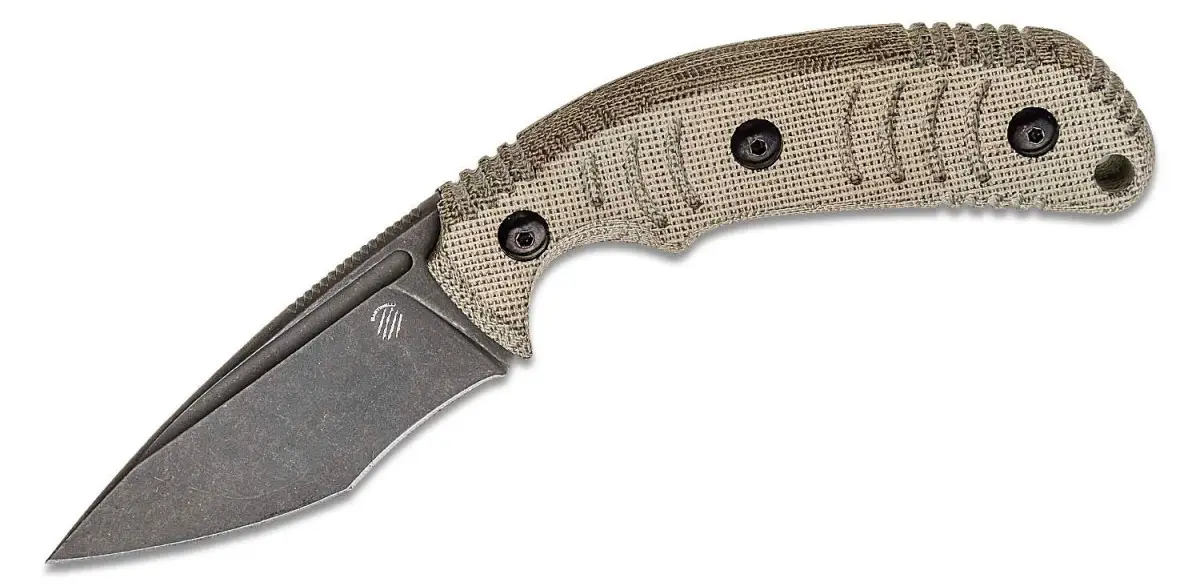 bastinelli-creations-bc-30-askari-fixed-blade-2-95-m390-dark-stonewashed-recurve-tanto-blade-green-canvas-micarta-handle-kydex-sheath