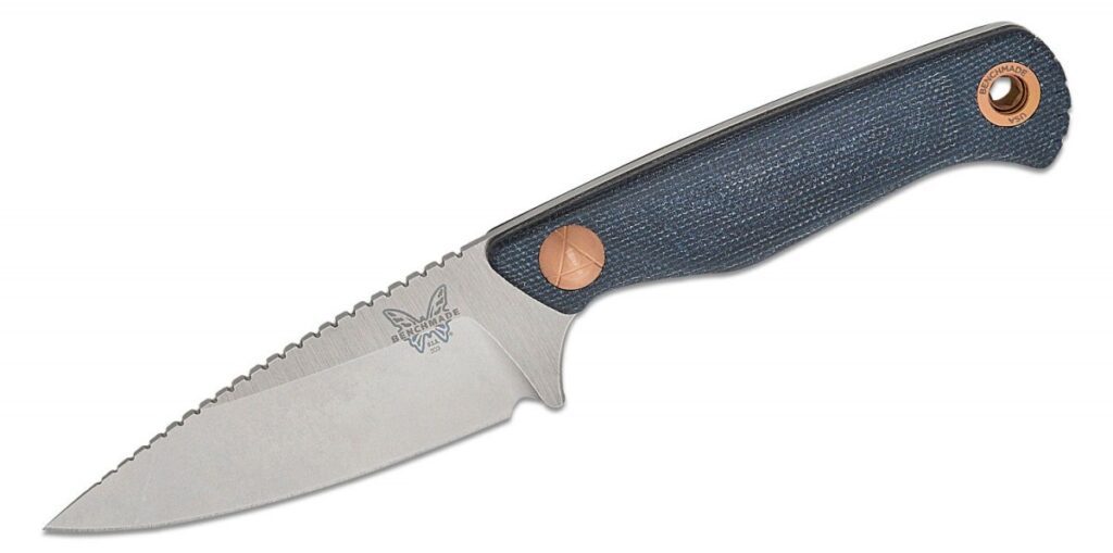 benchmade-203-dacian-blue-denim-micarta-spear-point-blade