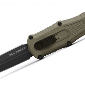 Benchmade 3375GY-1 "Mini Claymore OTF" OTF Auto Knife, Ranger Green Double Edge Dagger