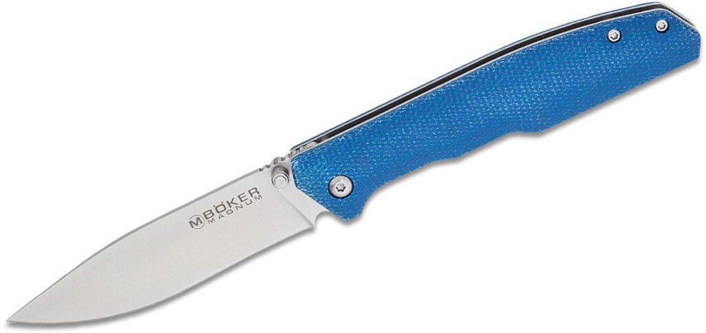 boker-magnum-01sc714-deep-blue-canvas-manual-folder-3-54-440a-satin-drop-point-blade-blue-canvas-micarta-handle-liner-lock