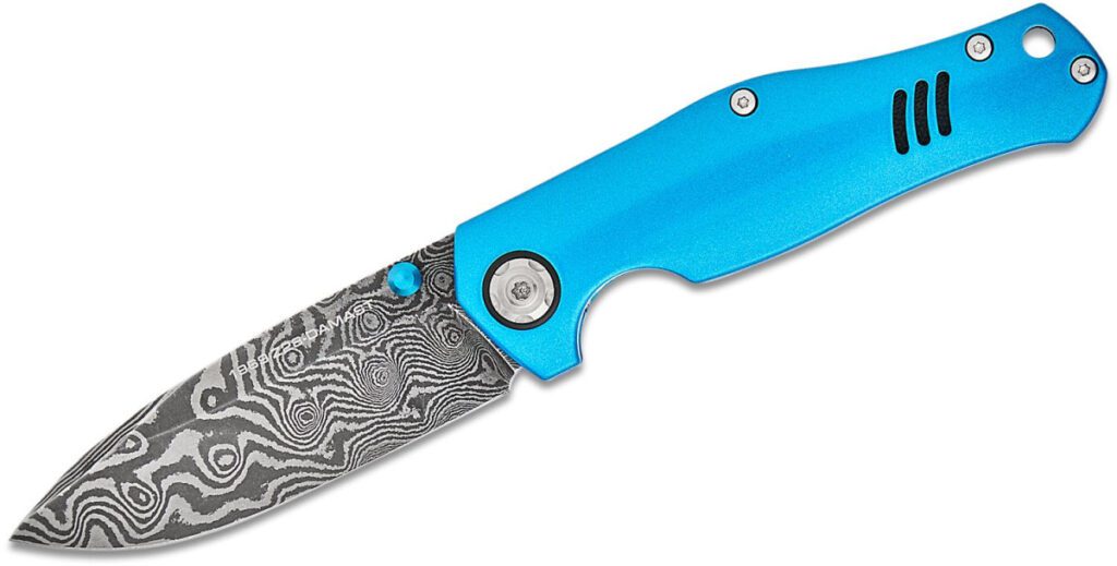 boker-111101dam-1969-z28-manual-folder-3-15-damascus-drop-point-blade-blue-aluminum-handle-liner-lock