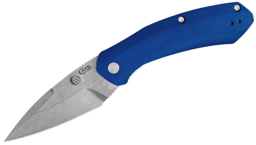 case-36652-westline-assisted-open-folder-3-19-cpm-s35vn-stonewash-drop-point-blade-blue-anodized-aluminum-handle-liner-lock
