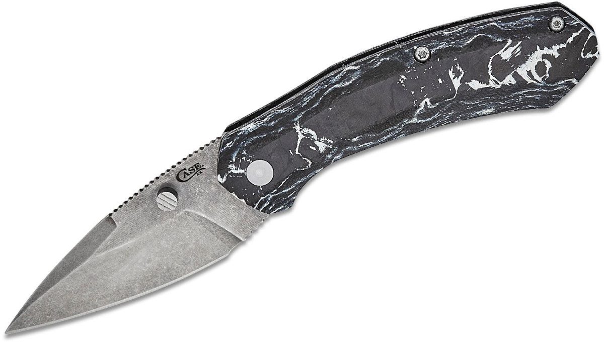 case-36655-westline-assisted-open-folder-3-19-cpm-s35vn-stonewash-drop-point-blade-black-white-marbled-carbon-fiber-handle-liner-lock