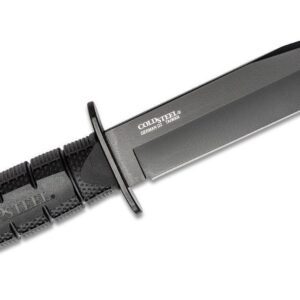 Cold Steel (39LSFCZ) "Leatherneck SF" Fixed Blade, 6.75" D2 Black Powdercoat Clip Point Blade, Black Griv-Ex Handle, Secure-Ex Sheath