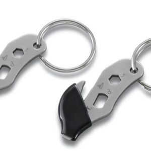 CRKT (2055) "K.E.R.T" Keyring Rescue/Multi-Tool, 2.48" 8Cr13Mov Satin Rescue Hook, Pry Tool, Oxygen Bottle Wrench, and 1/4" Wrench, Vinyl Sheath