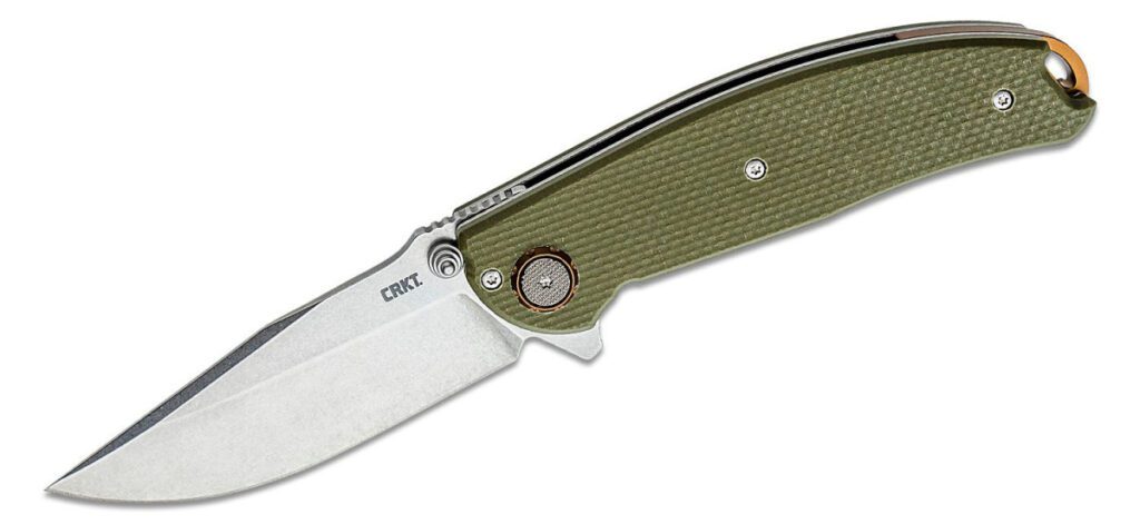 crkt-2471-butte-assisted-open-folder-3-36-d2-stonewash-drop-point-blade-od-green-g-10-handle-deadbolt-lock