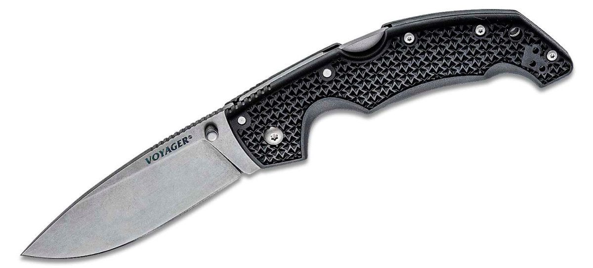 cold-steel-29ab-large-voyager-drop-point-manual-folder-4-00-aus-10a-stonewash-drop-point-blade-black-griv-ex-handle-lock-back