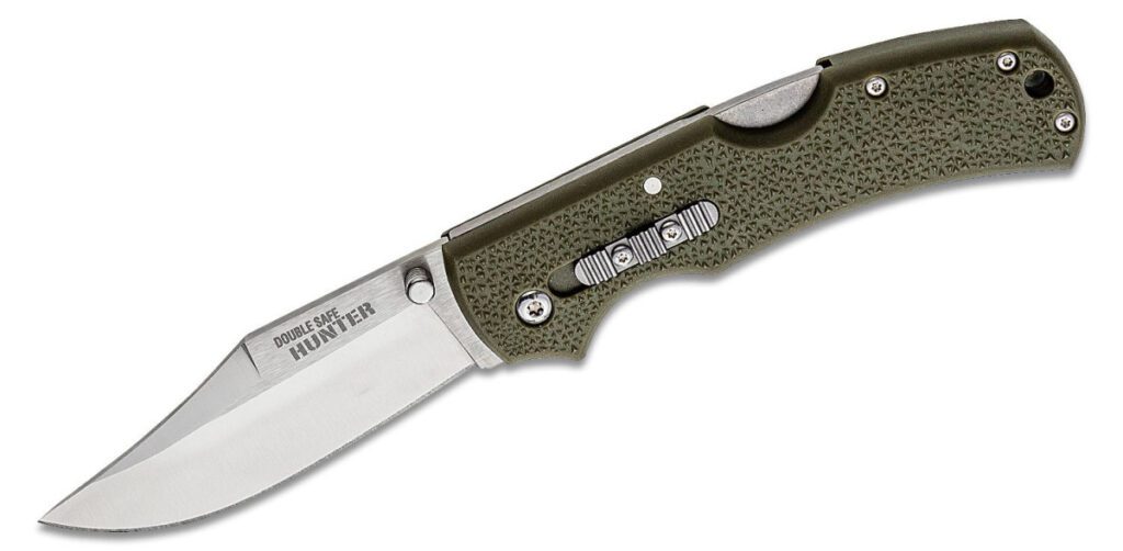cold-steel-23jc-double-safe-hunter-manual-folder-3-5-8cr13mov-satin-clip-point-blade-od-green-gfn-handle-lockback