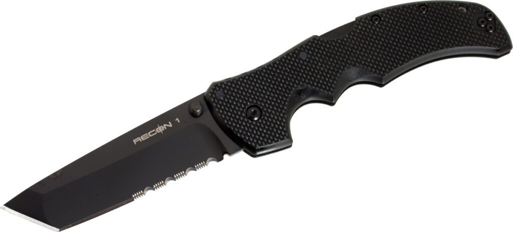 cold-steel-27tlcth-recon-1-manual-folder-4-cts-xhp-black-dlc-partially-serrated-tanto-blade-black-g-10-handle-lockback