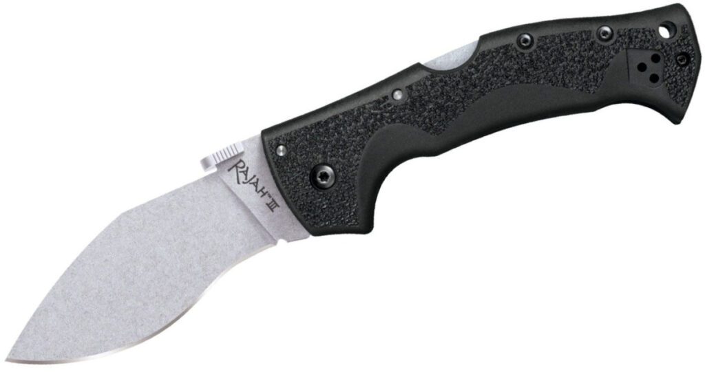 cold-steel-62jm-rajah-iii-manual-folder-3-5-aus-10a-stonewash-kukri-blade-black-griv-ex-handle-lockback