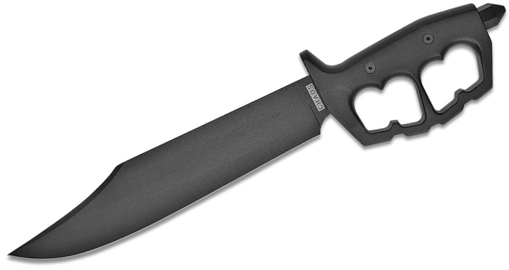 cold-steel-80ntb-chaos-bowie-fixed-blade-10-5-sk-5-high-carbon-black-powdercoat-bowie-blade-black-6061-t6-aluminum-handle-secure-ex-sheath