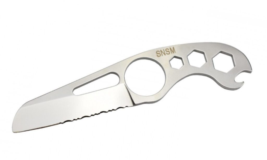 fred-perrin-snsm-rescue-lagriffe-fixed-blade-2-75-440c-satin-partially-serrated-sheepsfoot-blade-skeletonized-handle-with-metric-nut-sizes-black-kydex-sheath