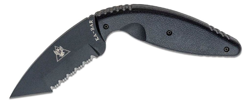 ka-bar-1482-large-tdi-tanto-knife-fixed-blade-3-688-aus-8a-black-powder-coated-partially-serrated-tanto-blade-black-zytel-handle-black-hard-plastic-sheath
