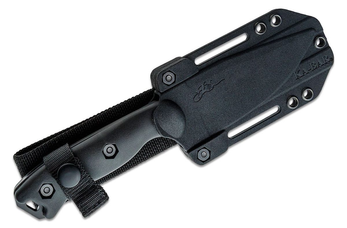KA-BAR (BK18BK) "Becker Black Harpoon" Fixed Blade, 4.5" 1095 Cro-Van Black Harpoon Blade, Black Ultramid Handle, Black Nylon Sheath - Image 2