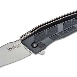 Kershaw (1342X) "Rhetoric" Assisted Folder, 3.9" 3Cr13MoV Bead Blasted Drop Point Blade, Black GFN Handle, Liner Lock