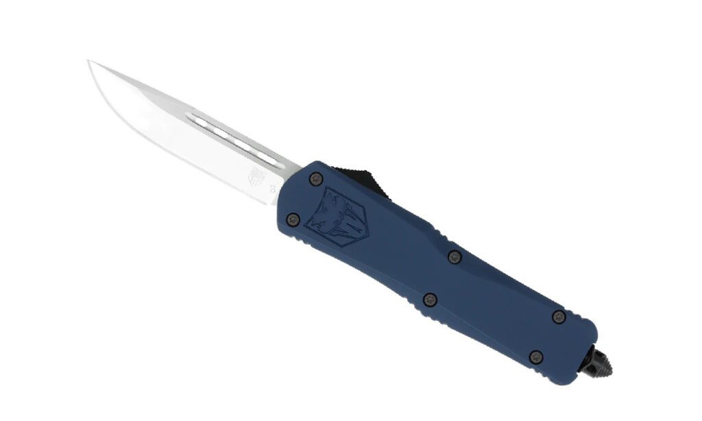 cobratec-lnyfs-3dns-large-fs-3-dual-action-otf-3-50-d2-satin-drop-point-blade-nypd-blue-aluminum-handle-with-glass-breaker