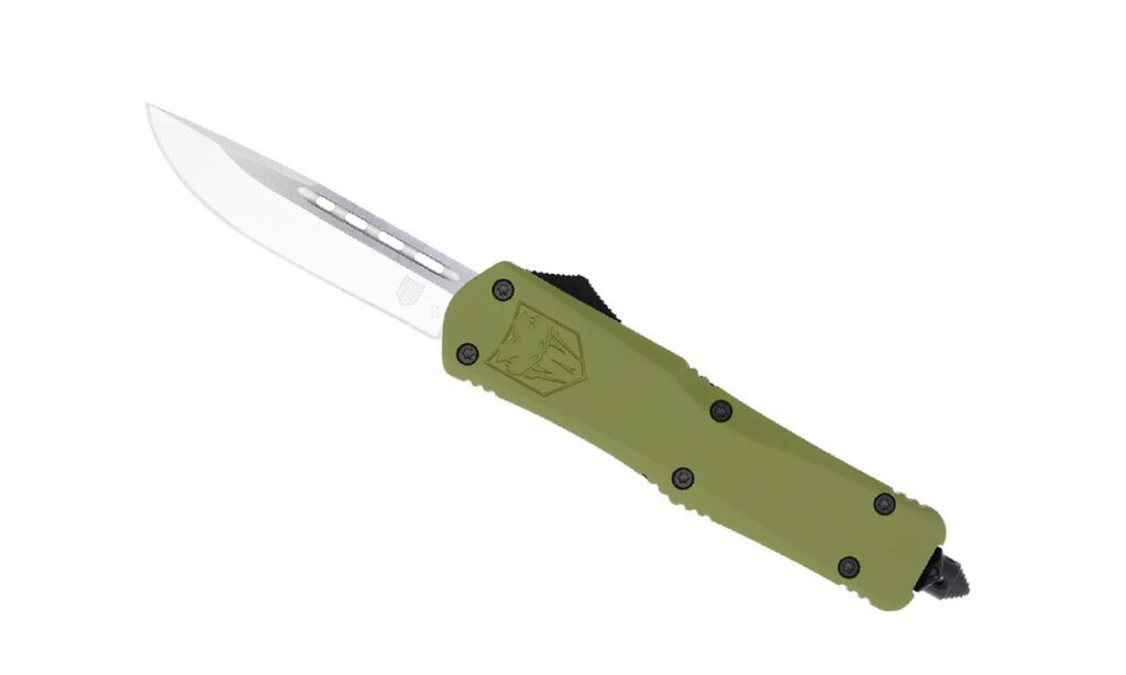 cobratec-lodcfs-3dns-large-fs-3-dual-action-otf-3-50-d2-satin-drop-point-blade-od-green-aluminum-handle-with-glass-breaker