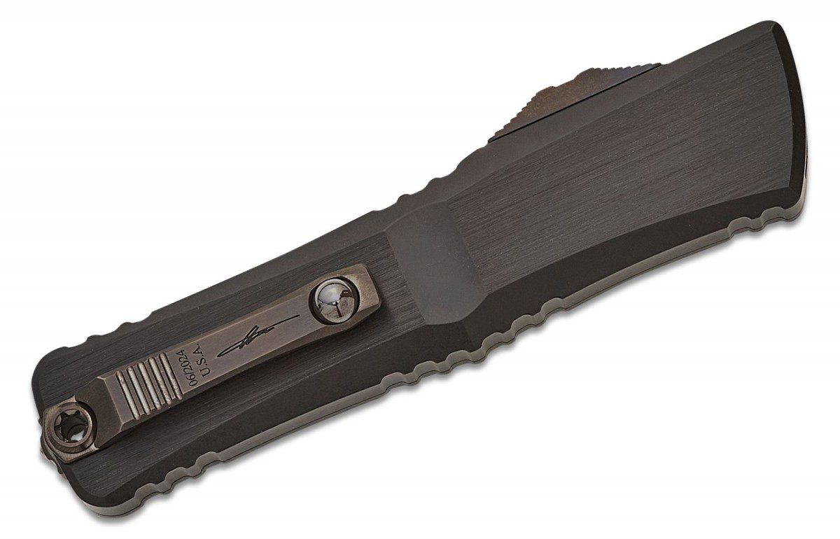 Microtech 1217-16MS1 Signature Series Combat Troodon Gen III OTF, Raindrop Coppermai Damascus - Image 4