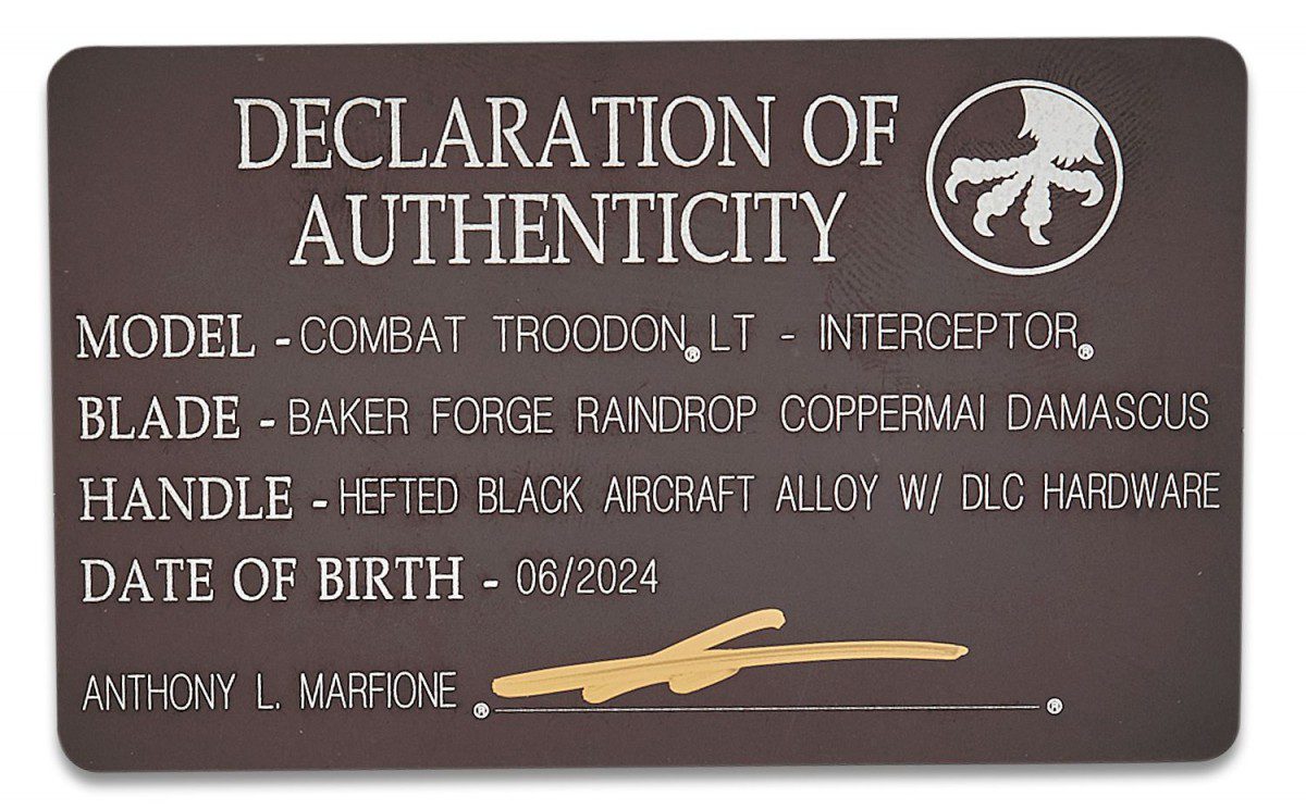 Microtech 1217-16MS1 Signature Series Combat Troodon Gen III OTF, Raindrop Coppermai Damascus - Image 6