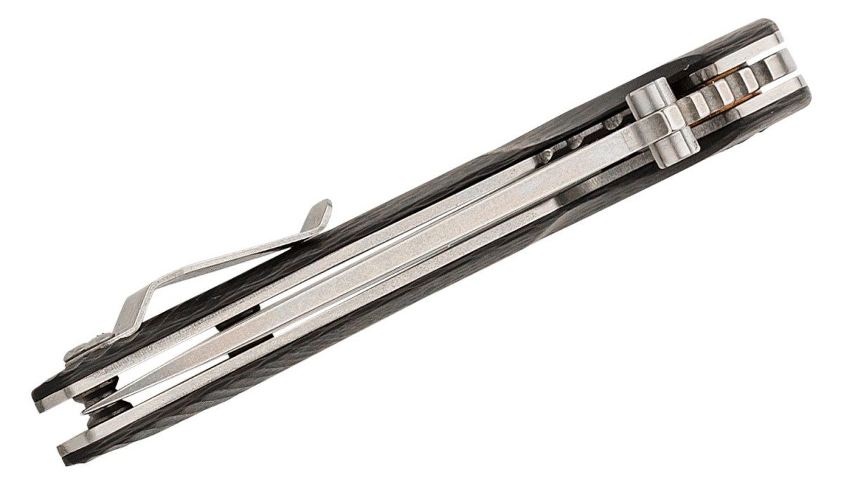 Southern Grind (SG06030008) "Spider Monkey" Manual Folder, 3.25" CPM-S35VN Stonewashed Drop Point Blade, Carbon Fiber Handle, Liner Lock - Image 3