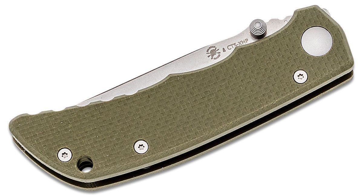 Spartan Blades (SFBL7GR) "Talos" Manual Folder, 3.125" CTS-XHP Stonewashed Drop Point Blade, Green G-10 Handle, Liner Lock - Image 2