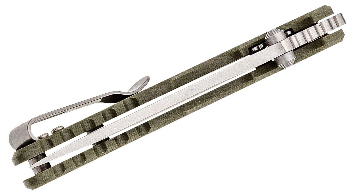 Spartan Blades (SFBL7GR) "Talos" Manual Folder, 3.125" CTS-XHP Stonewashed Drop Point Blade, Green G-10 Handle, Liner Lock - Image 3