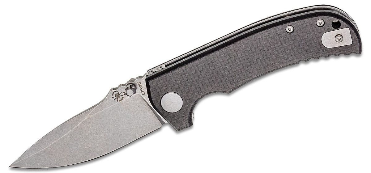 Spartan Blades (SFBL8CF) "Astor" Manual Folder, 3.625" CTS-XHP Stonewashed Drop Point Blade, OD Green G-10 Carbon Fiber Textured Handle, Liner Lock