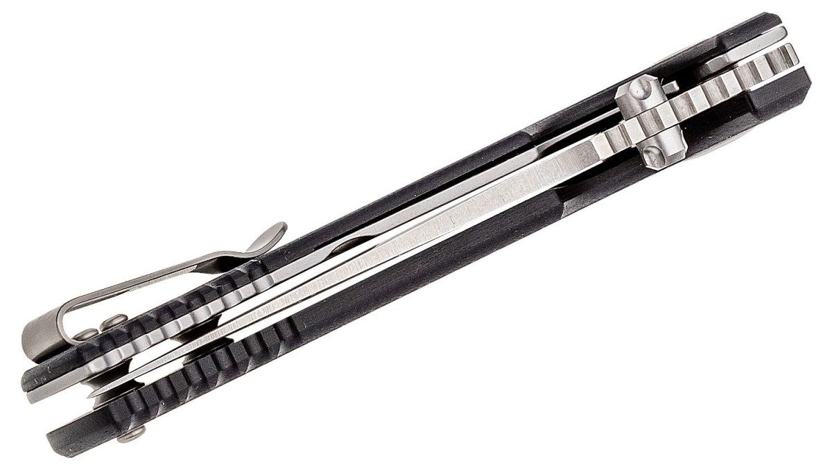 Spartan Blades (SFBL8CF) "Astor" Manual Folder, 3.625" CTS-XHP Stonewashed Drop Point Blade, OD Green G-10 Carbon Fiber Textured Handle, Liner Lock - Image 3