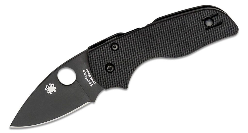 spyderco-c230gpbbk-lil-native-manual-folder-2-42-cpm-s30v-black-dlc-drop-point-blade-black-g-10-handle-compression-lock