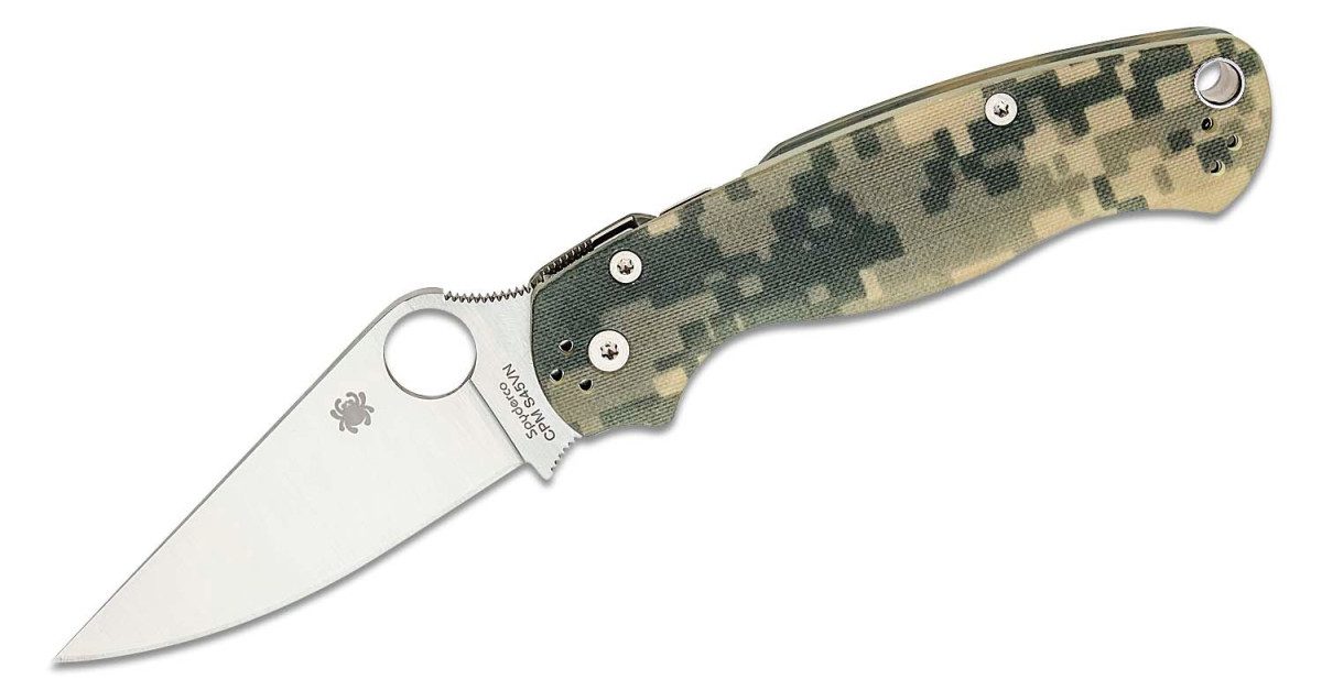 spyderco-c81gpcm02-para-military-2-manual-folder-3-44-cpm-s30v-satin-drop-point-blade-digital-camo-g-10-compression-lock