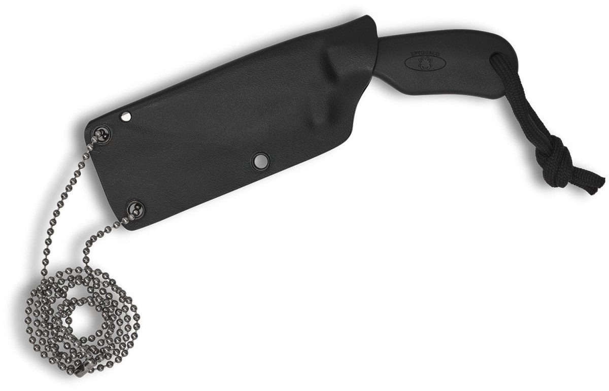 Spyderco (FB48BK) "Subway Bowie" Fixed Blade, 2.80" Satin Drop Point Blade, Black FRN Handle, Black Boltaron Sheath - Image 3