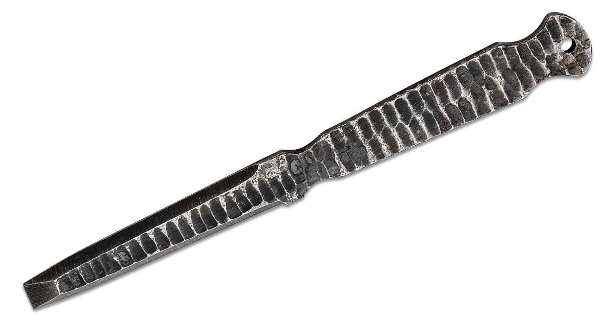 Stroup Knives "Pry Tool Wide" Tool, 3.75" 1095 Acid Washed Wide Pry Tool, Kydex Sheath