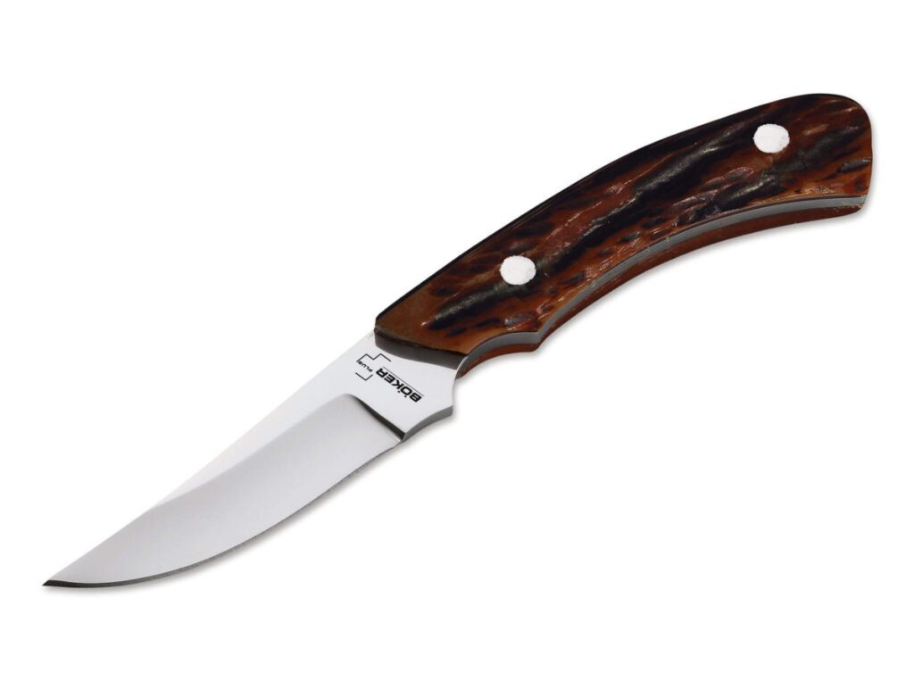 boker-plus-02bo516-cowboy-crossdraw-fixed-blade-2-87-440c-satin-clip-point-blade-brown-rugged-jigged-bone-handle-brown-leather-sheath