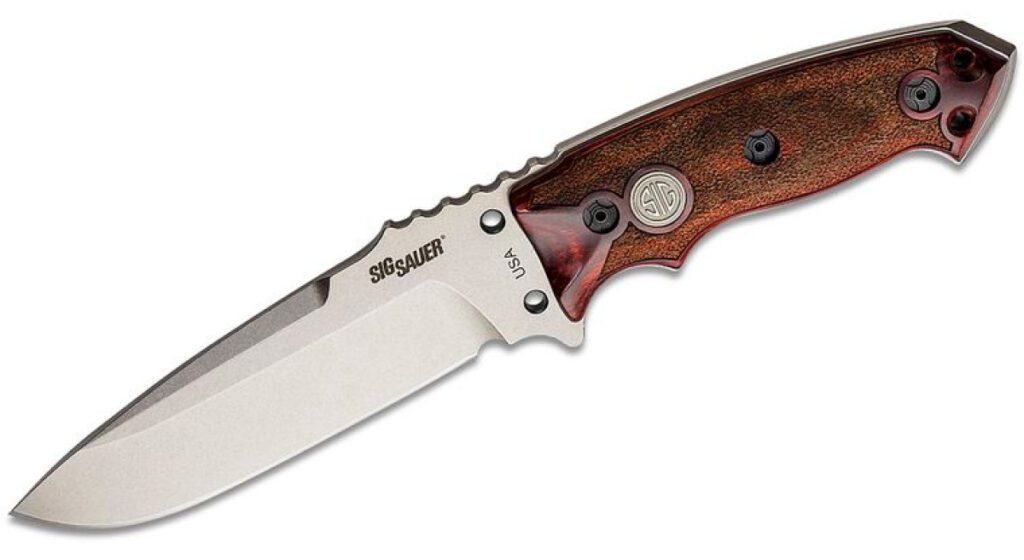 hogue-37175-ex-f01-fixed-blade-5-5-a2-stone-tumbled-drop-point-blade-reinforced-rosewood-handle-ballistic-nylon-sheath